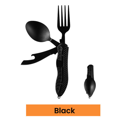 🎉🎉Surprise 50% off！🏕️Must-have for outdoor trips 🍴🥄4-In-1 Outdoor Folding Multifunctional Tableware