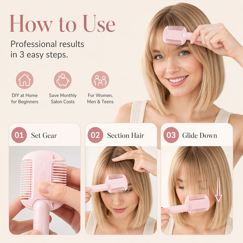💇 LIMITED-TIME 50% OFF! Adjustable DIY Hair Thinning Trimmer Comb, Dual-Side Safe Home Hair Styling Tool