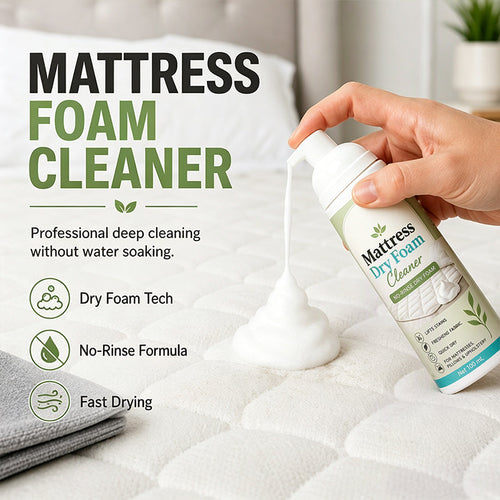 🔥 No-Rinse Mattress & Upholstery Foam Cleaner – Enzyme-Powered Deep Cleaning Formula🛏️🧽