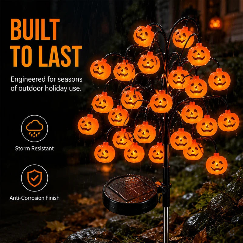 🎃 Pumpkin Solar Stake Lights– Halloween Outdoor Yard Decor