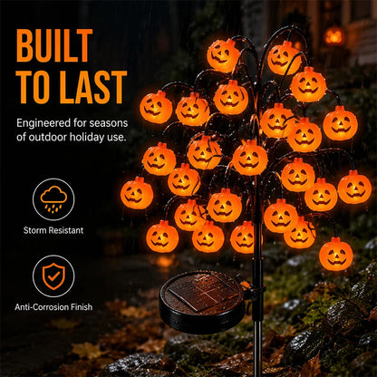 🎃 Pumpkin Solar Stake Lights– Halloween Outdoor Yard Decor