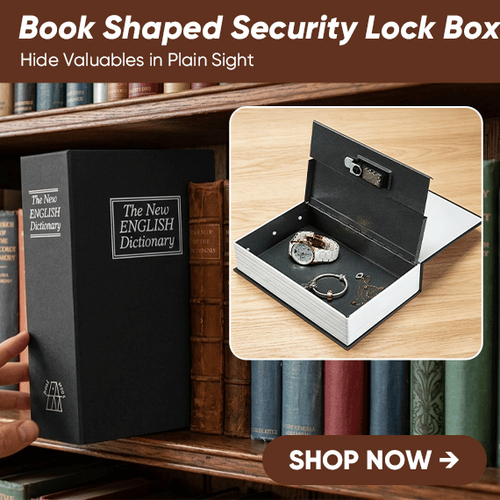 Book Shaped Security Lock Box
